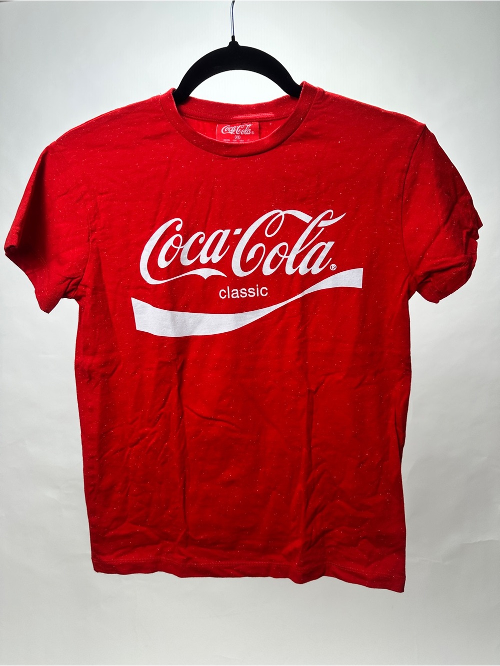 Coca Cola Red Classic Logo Short Sleeve Tee for Men